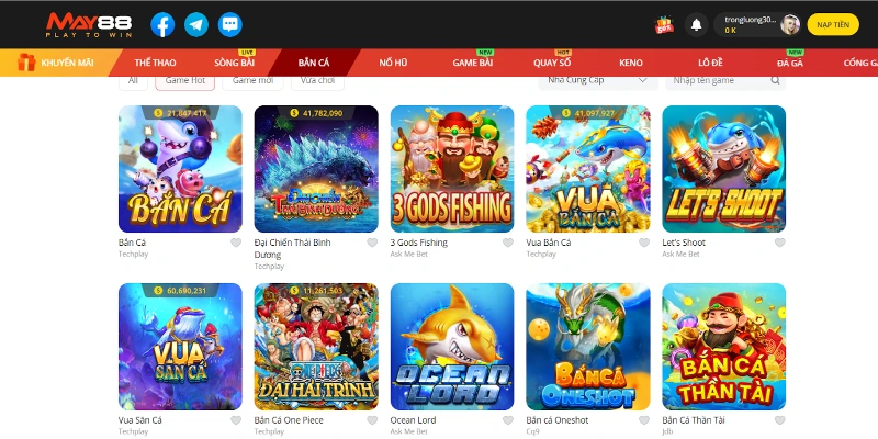 Bắn cá May88 với đồ họa sắc nét, súng đa dạng và cơ hội săn thưởng lớn dành cho mọi người chơi.